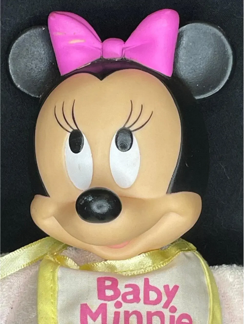 Vintage Disney Babies Baby Minnie rattle made by Applause for Disney.